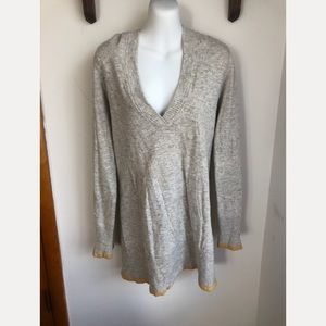 Anthropologie Heather gray & mustard hoodie
